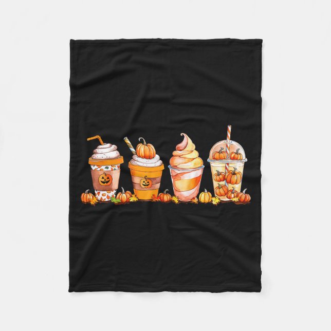 Pumpkin Sce Latte, Fall Coffee, Pumpkin Sce Thanks Fleecedecke (Vorderseite)