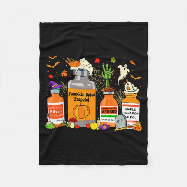 Pumpkin Sce Profol Ativan Versed Haldol Halloween  Fleecedecke (Vorderseite)