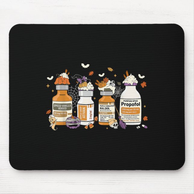 Pumpkin Sce Profol Ativan Versed Haldol Halloween  Mousepad (Vorne)