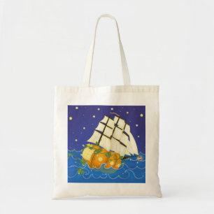 Pumpkin Schiff auf Sea Cinderella Fairytale Tragetasche