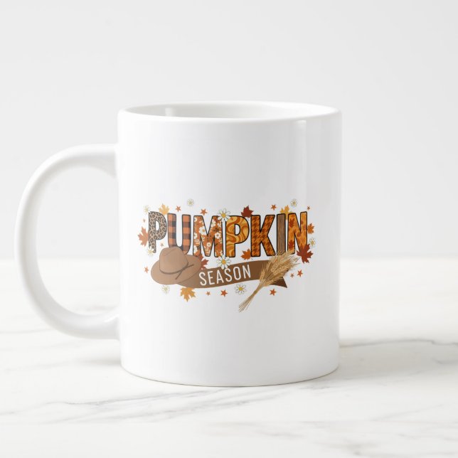 Pumpkin season autumn mug, cozy fall aesthetic Jumbo-Tasse (Links)