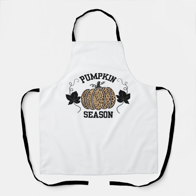 Pumpkin Season Cheetah Print Pumpkin Fall Design Schürze (Vorderseite)