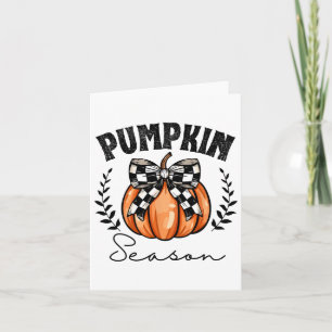 Pumpkin Season Coquette Pumpkin Bow Halloween Spoo Karte