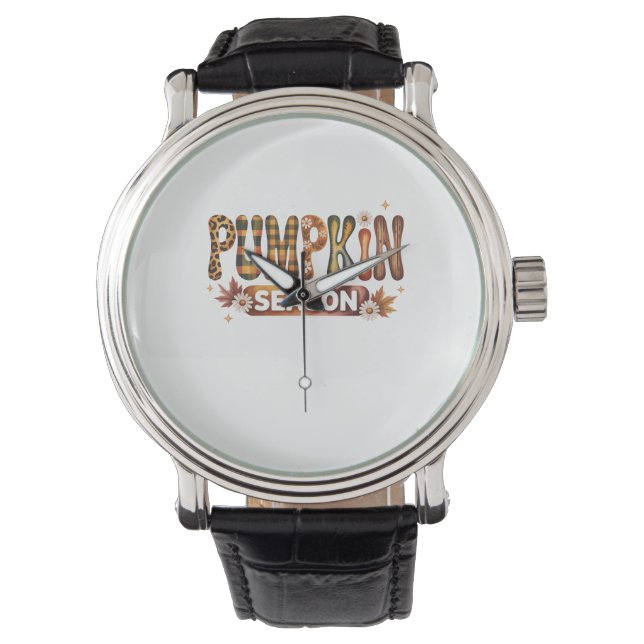 Pumpkin Season Fall Boho Armbanduhr (Vorderseite)