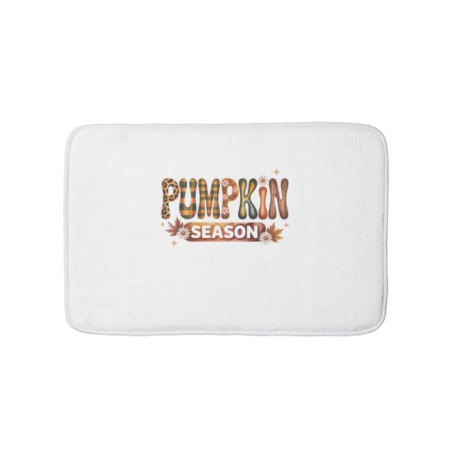 Pumpkin Season Fall Boho Badematte (Vorderseite)