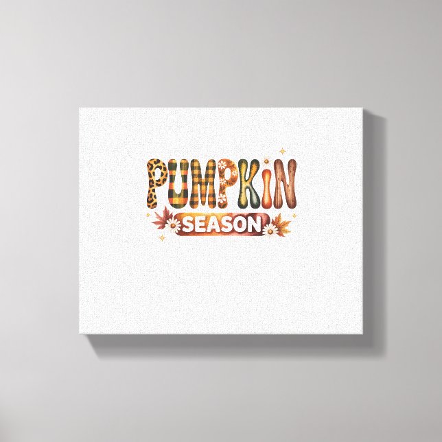 Pumpkin Season Fall Boho Leinwanddruck (Vorderseite)