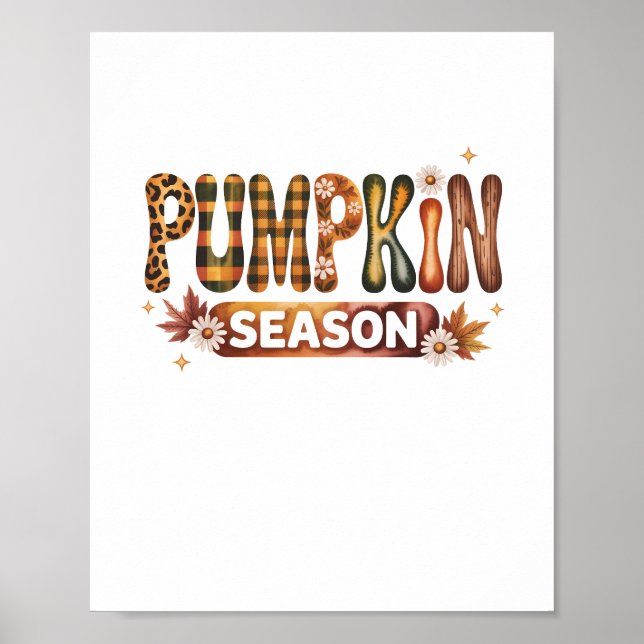 Pumpkin Season Fall Boho Poster (Vorne)