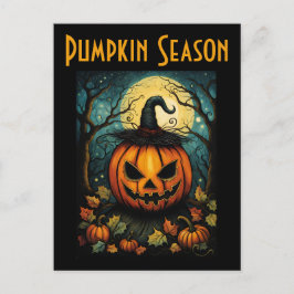 Pumpkin Season Halloween Postkarte