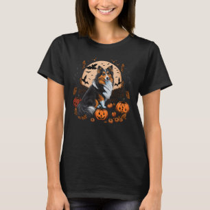Pumpkin Shetland Sheepdog Kostüm auf Sheltie Hallo T-Shirt