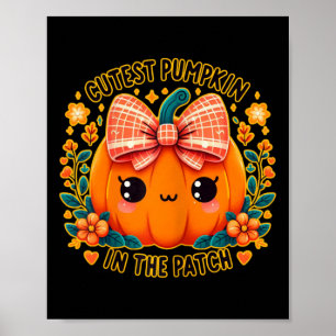 Pumpkin Shirt Girls Erntedank Halloween Pumpkin Poster