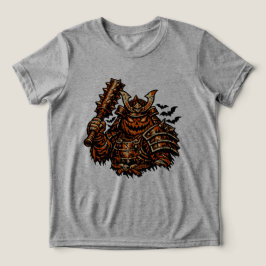 Pumpkin Shogun — Halloween Samurai Warrior Vintage Tri-Blend Shirt