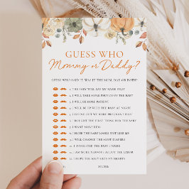 Pumpkin Shower Guess Wer Mama oder Daddy Game
