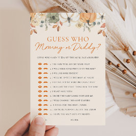 Pumpkin Shower Guess Wer Mama oder Daddy Game