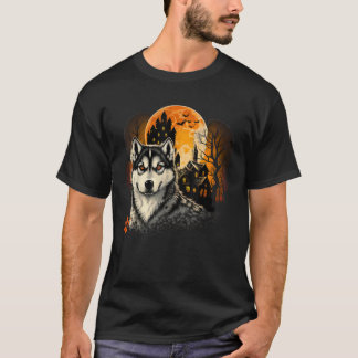 Pumpkin Siberian Husky Kostüm auf Siberian Husky H T-Shirt