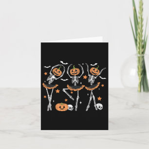 Pumpkin Skeleton Beängstigend Halloween Men Women  Karte