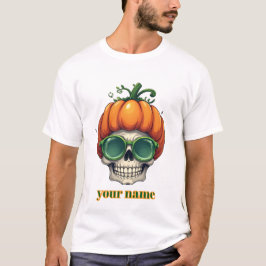 Pumpkin Skull Halloween T-Shirt