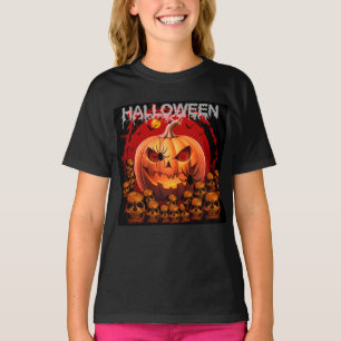 PUMPKIN SKULLS SKELETON HALLOWEEN T-Shirt
