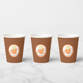 Pumpkin Spice Abzeichen Pappbecher