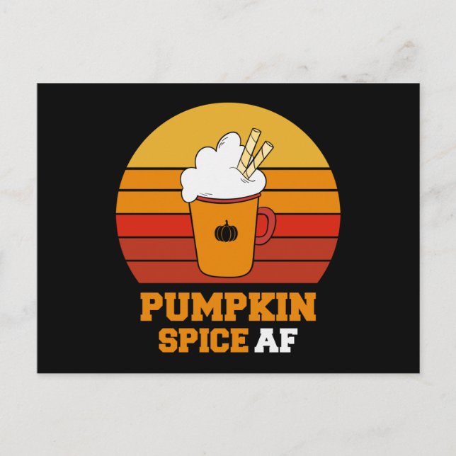 Pumpkin Spice Af Funny Halloween Postkarte (Vorderseite)