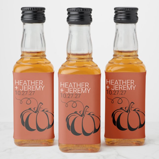 Pumpkin Spice Alkoholflaschenetikett (Flaschen)