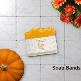 Pumpkin Spice Artisan Soap Band Wrap Packaging