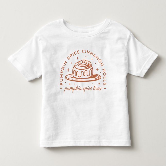 Pumpkin Spice Cinnamon Rolls Kleinkind T-shirt (Vorderseite)