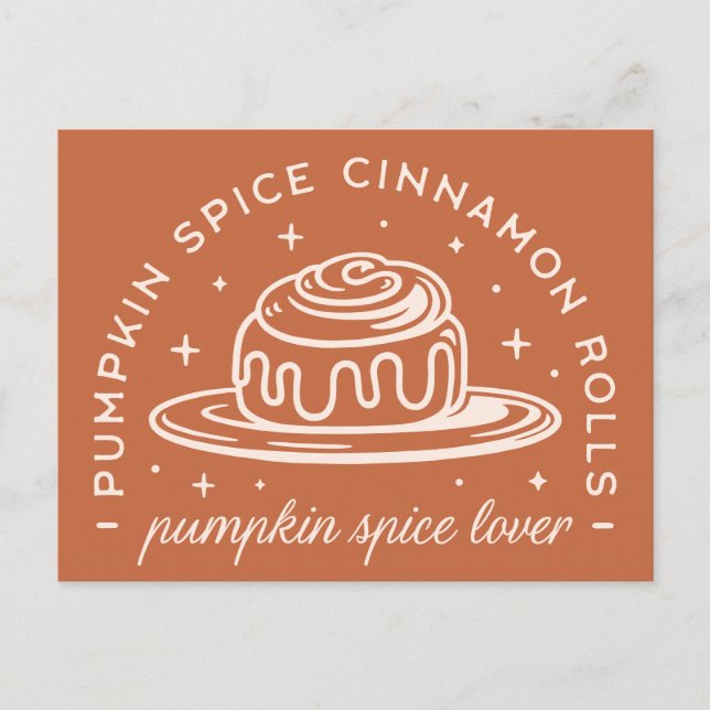 Pumpkin Spice Cinnamon Rolls Postkarte (Vorderseite)