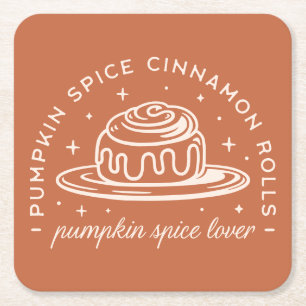 Pumpkin Spice Cinnamon Rolls Rechteckiger Pappuntersetzer