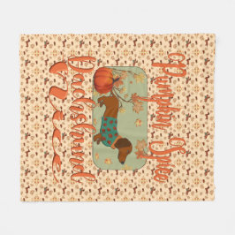 Pumpkin Spice Dackel Nice Fleecedecke