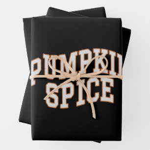 Pumpkin Spice Fall Shirt Erntedank Geschenkpapier Set