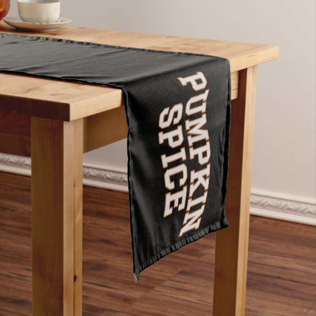 Pumpkin Spice Fall Shirt Erntedank Kurzer Tischläufer (Beispiel)