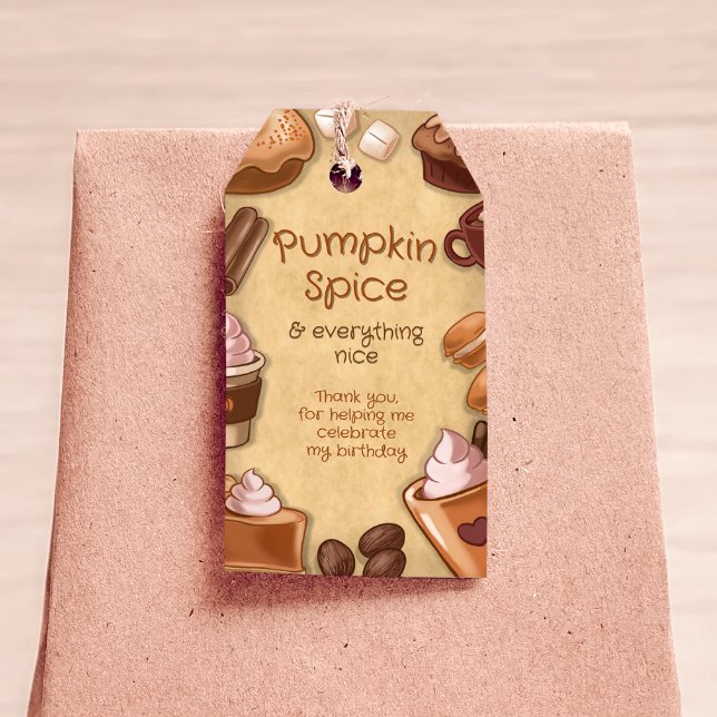 Pumpkin Spice Favor Tag Git Tag Geschenkanhänger (Pumpkin Spice Favor Tag Git Tag)