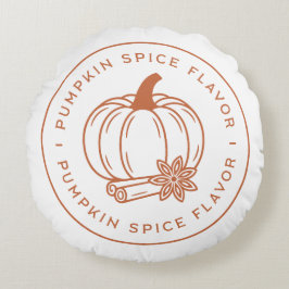 Pumpkin spice flavor cozy fall season aesthetic rundes kissen
