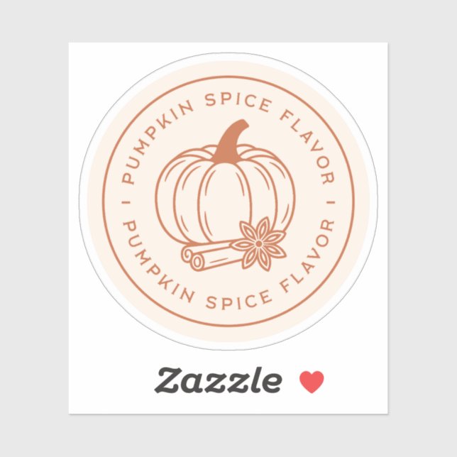 Pumpkin spice flavor homemade aesthetic aufkleber (Blatt)
