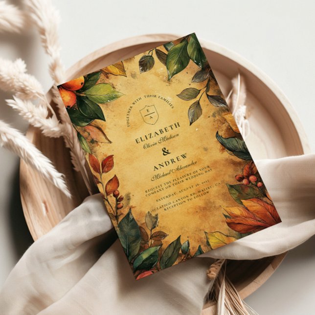 Pumpkin Spice Floral Wedding Einladung (Von Creator hochgeladen)
