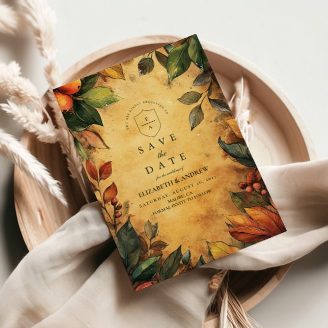 Pumpkin Spice Floral Wedding Save The Date (Von Creator hochgeladen)