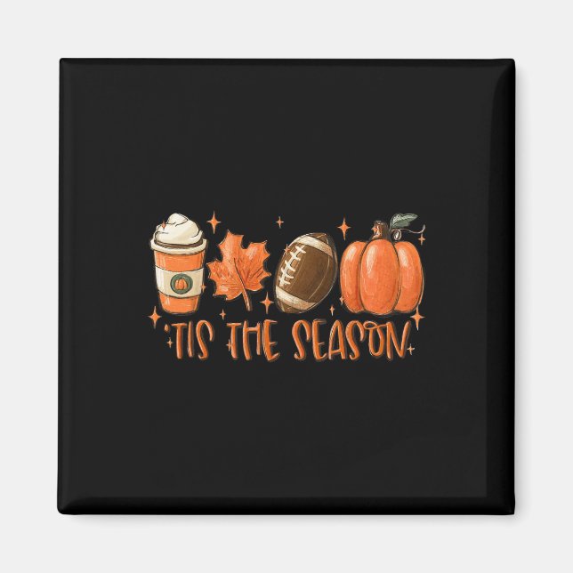 Pumpkin Spice Football Dies ist die Saison Fall Th Magnet (Vorne)