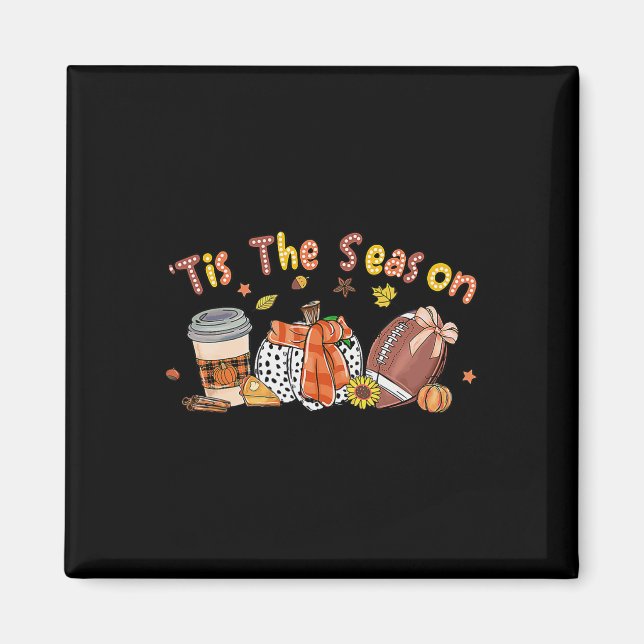 Pumpkin Spice Football Dies ist die Saison Fall Th Magnet (Vorne)