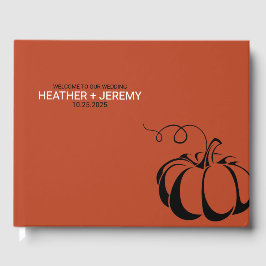 Pumpkin Spice Guest Book Gästebuch