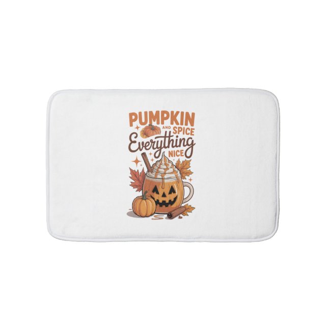 Pumpkin Spice Halloween Badematte (Vorderseite)