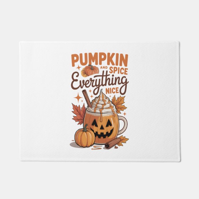 Pumpkin Spice Halloween Fußmatte (Vorderseite)