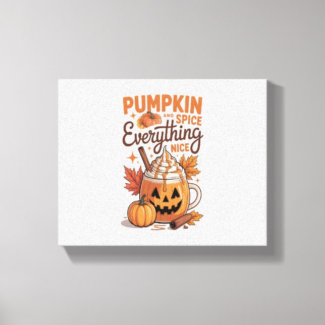 Pumpkin Spice Halloween Leinwanddruck (Vorderseite)