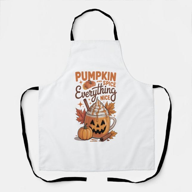 Pumpkin Spice Halloween Schürze (Vorderseite)