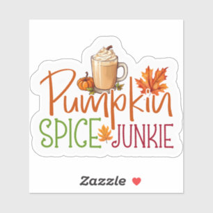 Pumpkin Spice Junkie Aufkleber