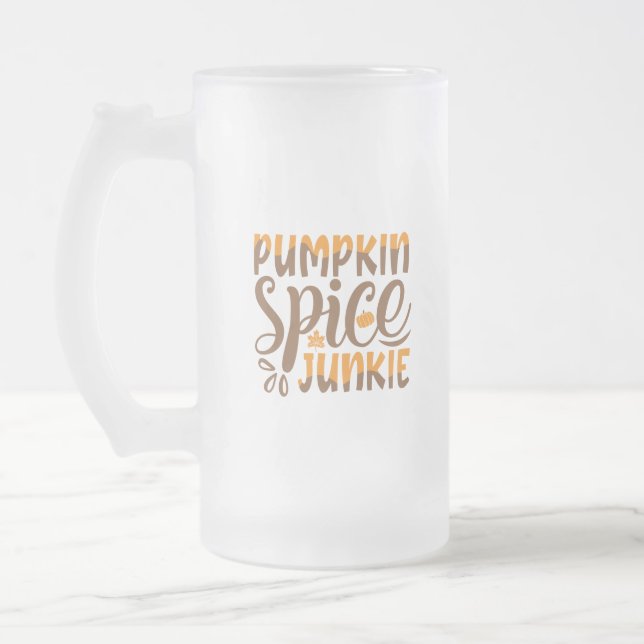 Pumpkin Spice Junkie Mattglas Bierglas (Links)