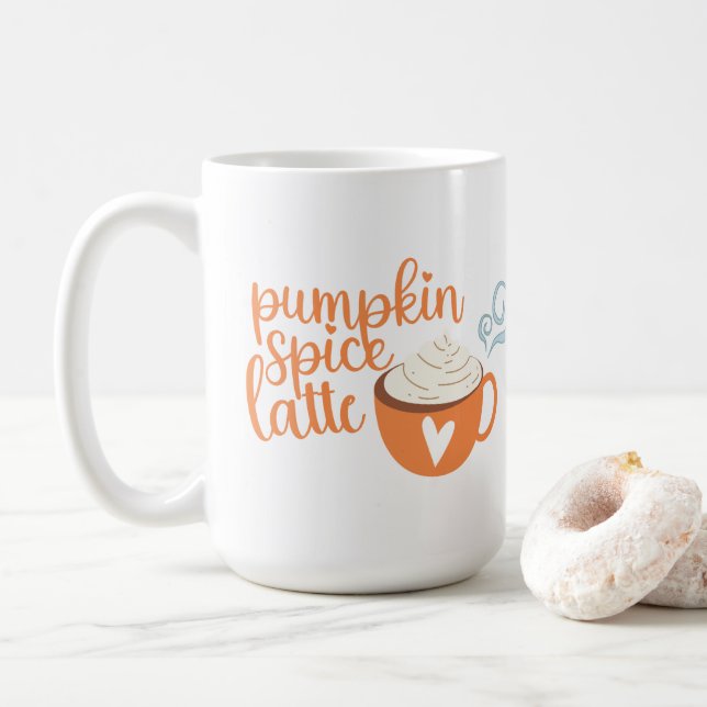 Pumpkin Spice Latte Coffee Tasse (Mit Donut)