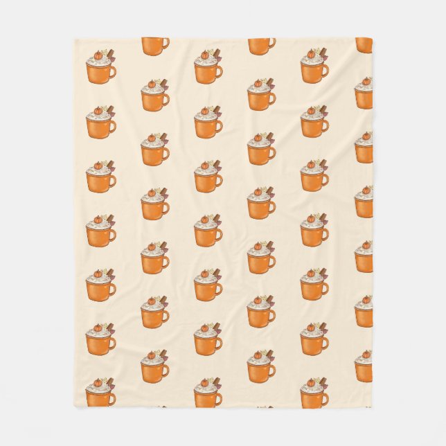 Pumpkin Spice Latte Fleecedecke (Vorderseite)