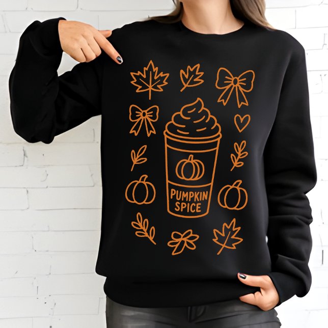 Pumpkin Spice Latte | Gemütlicher Herbst-Erntedank Sweatshirt (Von Creator hochgeladen)