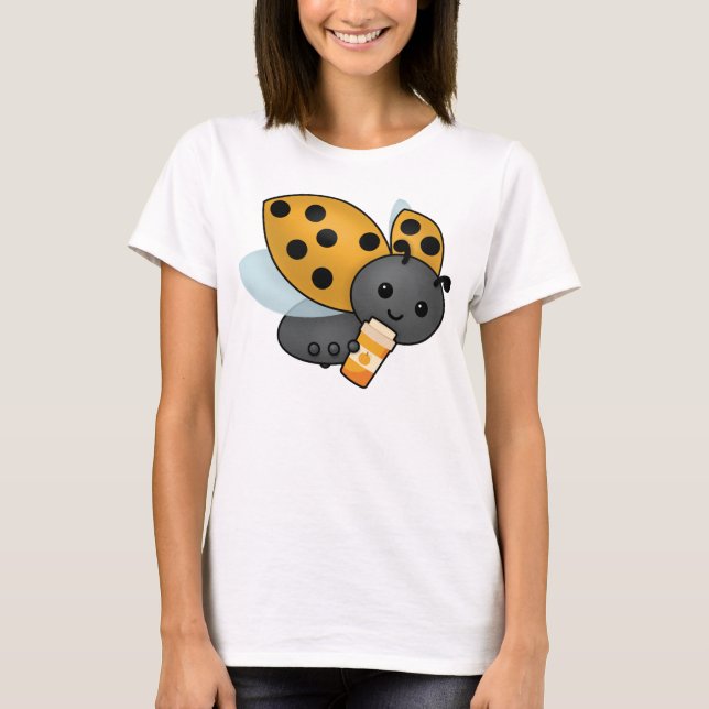 Pumpkin Spice Latte Ladybug T-Shirt (Vorderseite)