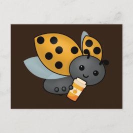 Pumpkin Spice Latte Ladybug T - Shirt Postkarte